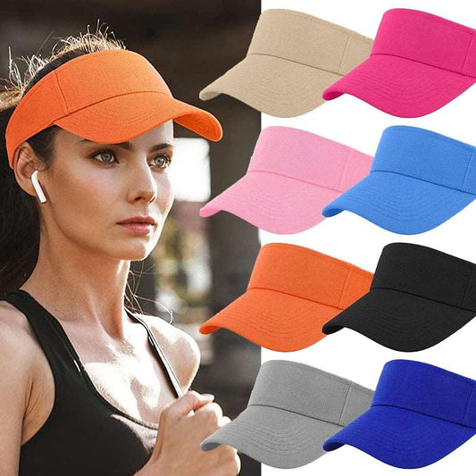 Men's & Women Cap Spring Summer Sports Sun Cap Adjustable Cotton Visor UV Protection Top Empty Tennis Golf Running Sunscreen Hat