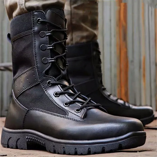 Sshoooer Men Boots Military Army Combat Special Force Tactical Boot Outdoor Hiking Climb Walk Shoes Warm Wool Winter Snow Shoe