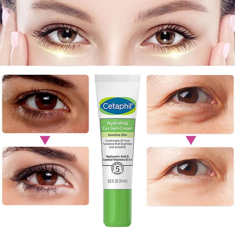 Cetaphil Hydrating Eye Gel-Cream Anti-Wrinkle Eye Cream Fade Fine Lines Anti Dark Circles Serum Remove Eye Bags Puffiness