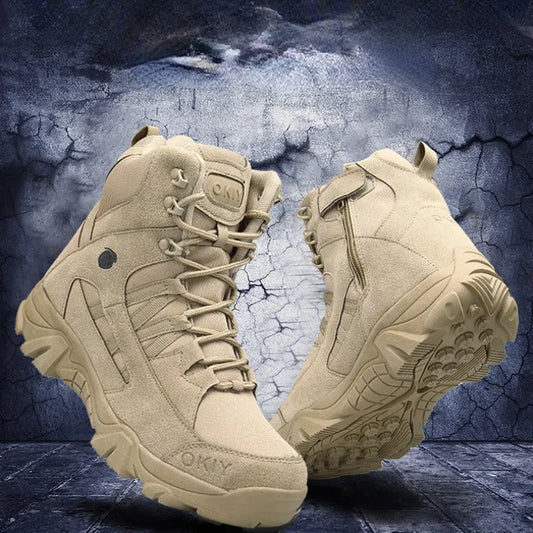 Mens Boots New Footwear Military Tactical Special Force Leather Desert Combat Ankle Boot Army Men's Shoes Plus Size 2024