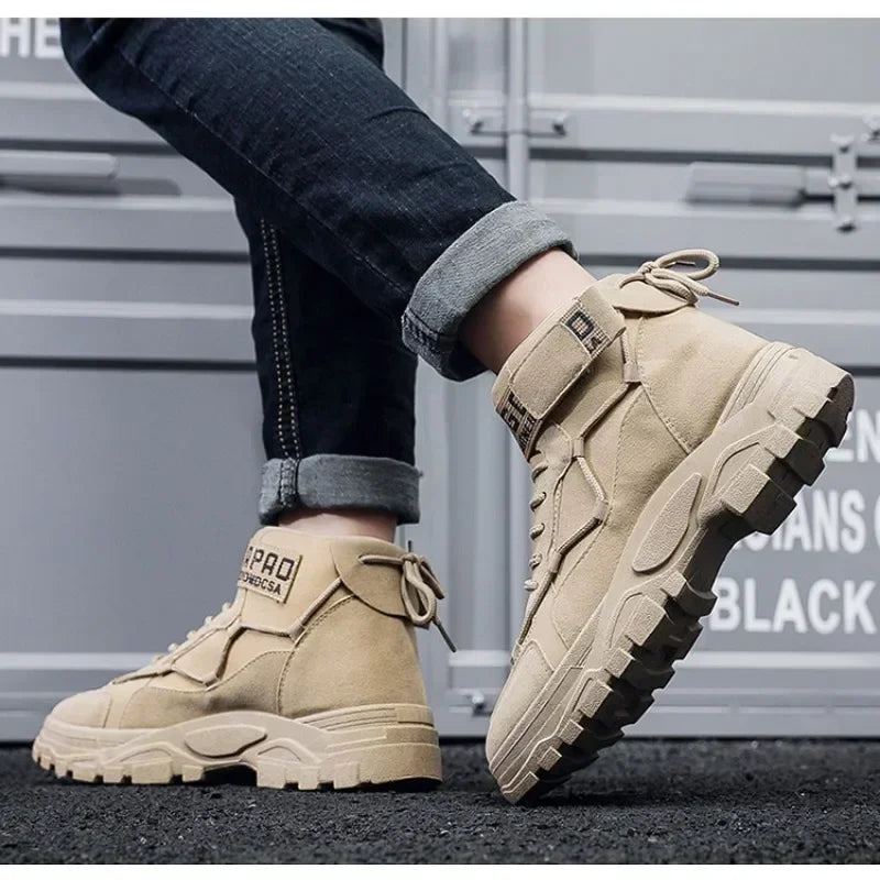 2024 Men Boots Tactical Military Combat Boots Outdoor Hiking Winter Shoes Light Non-slip Men Desert Ankle Boots Bota Masculina