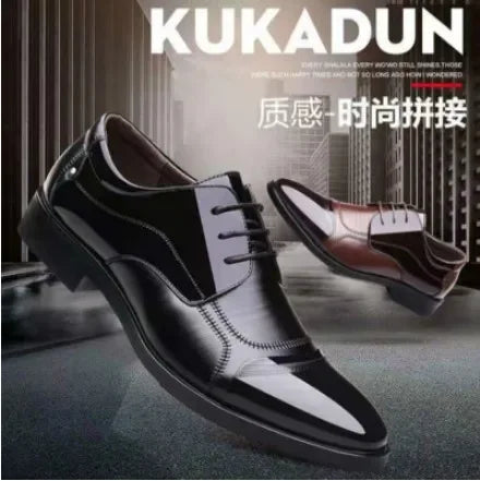 New Leather Shoes Men Lace Up Formal Dress Shoes Luxury Business Oxford Male Office Wedding Dress Shoes Footwear Mocassin Homme