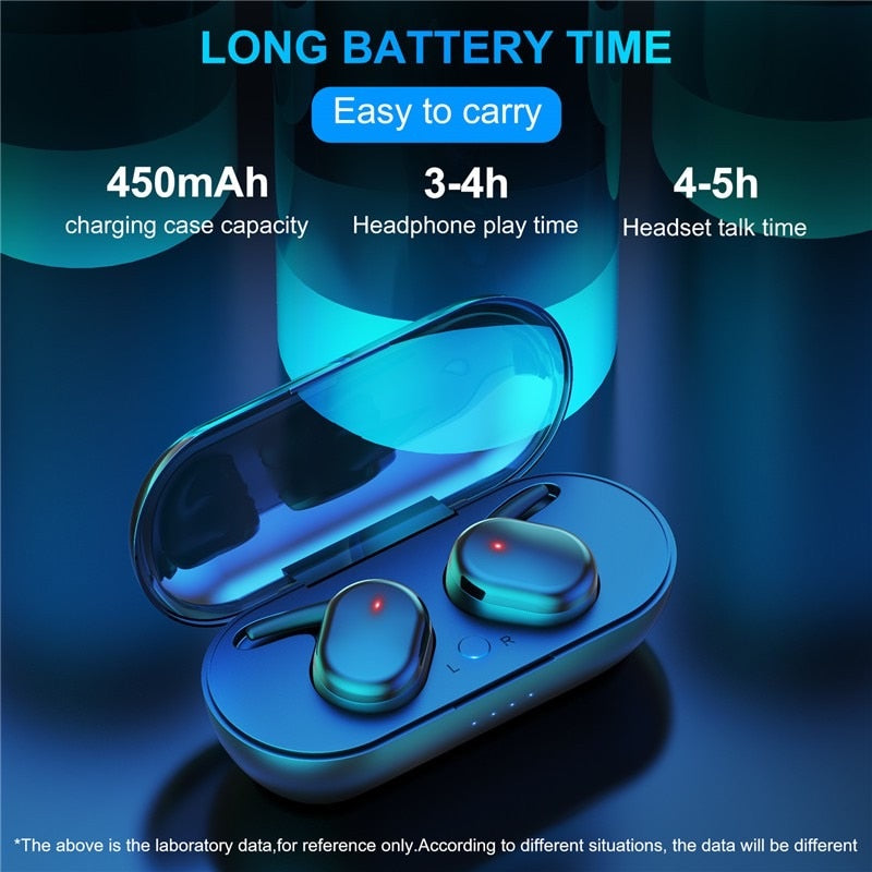 Y30 TWS Wireless Bluetooth 5.0 Headphones 3D Stereo Noise Reduction Headset Sport Music in-ear Earbuds for Xiaomi PK I7s Y50 E6s