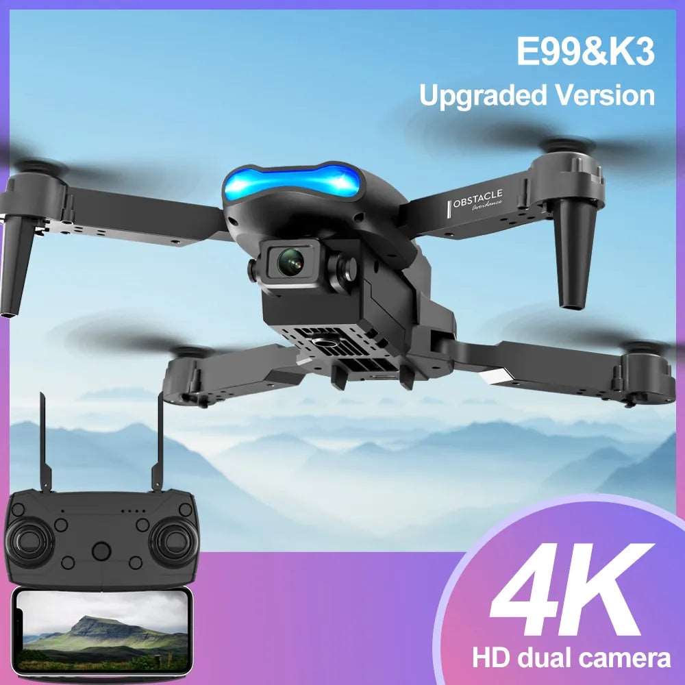 E99 K3 Pro HD 4k Drone Camera High Hold Mode Foldable Mini RC WIFI Aerial Photography Quadcopter Toys Helicopter