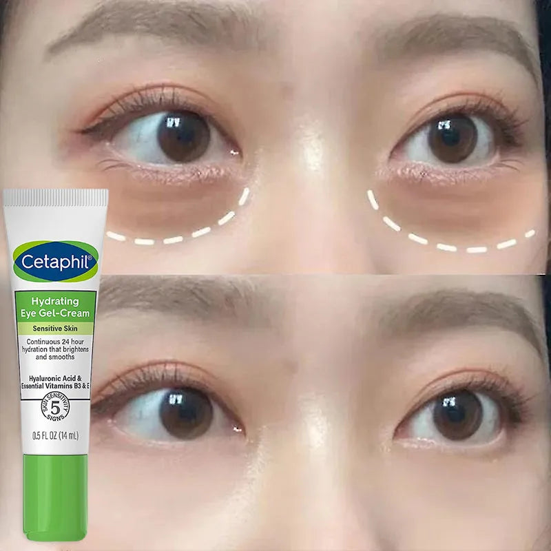 Cetaphil Hydrating Eye Gel-Cream Anti-Wrinkle Eye Cream Fade Fine Lines Anti Dark Circles Serum Remove Eye Bags Puffiness