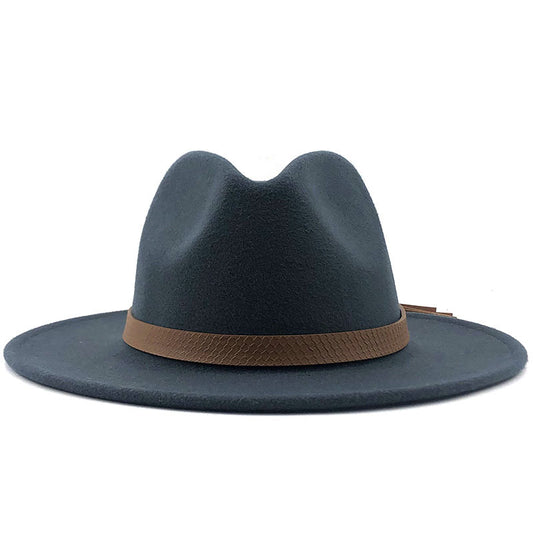 Top Hat With Flat Brim And Big Brimmed Hat