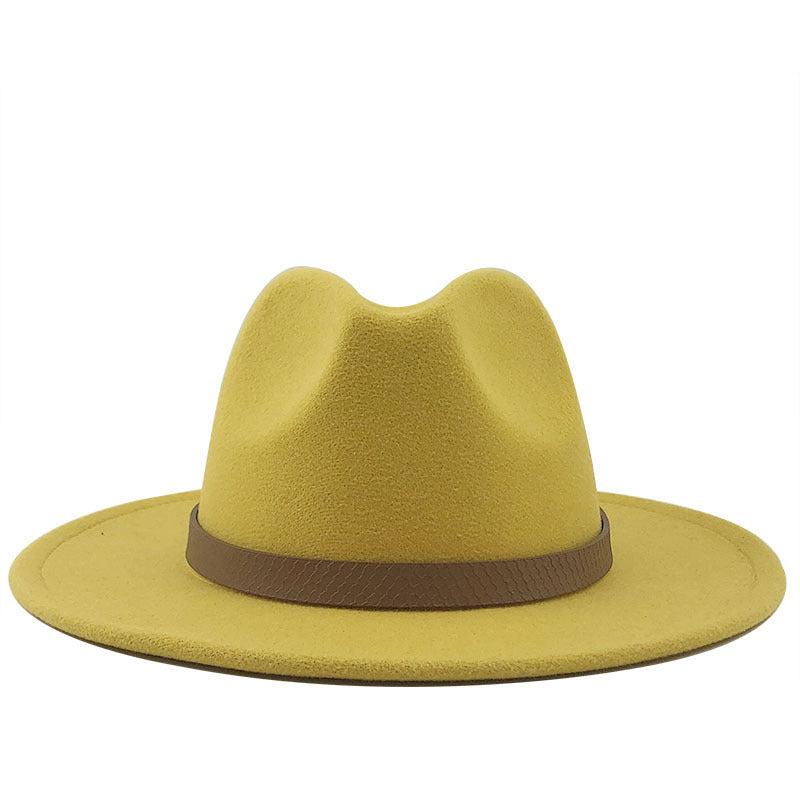 Top Hat With Flat Brim And Big Brimmed Hat