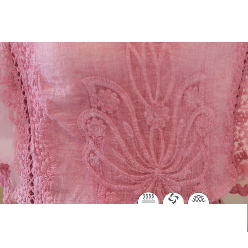 Fashion Women Blouses Spring New Chiffon Blouse Cotton Edge Lace Blouses Shirt Butterfly Flower Women Shirt Tops Blusas