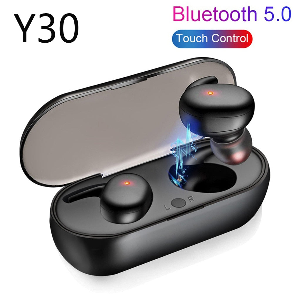 Y30 TWS Wireless Bluetooth 5.0 Headphones 3D Stereo Noise Reduction Headset Sport Music in-ear Earbuds for Xiaomi PK I7s Y50 E6s